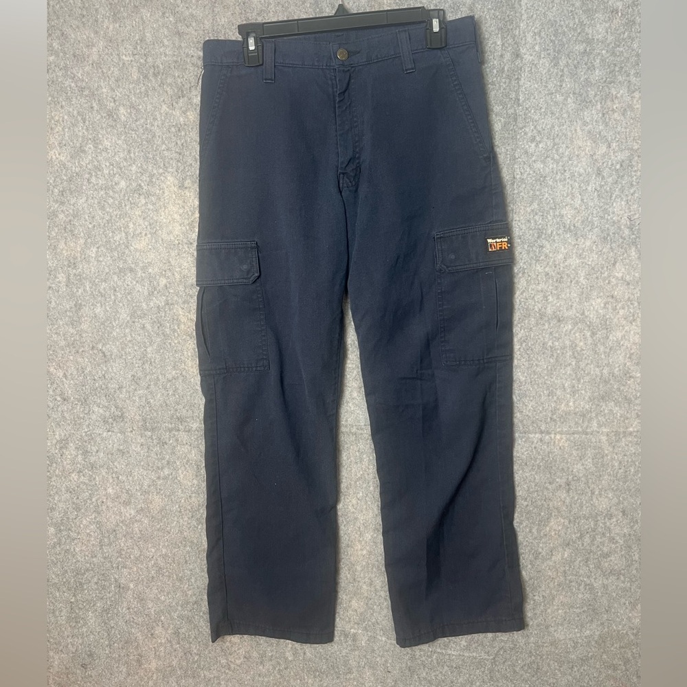 Workrite FR Men’sa Size 31 Dark Navy Cargo Fire Resistant Work Pants